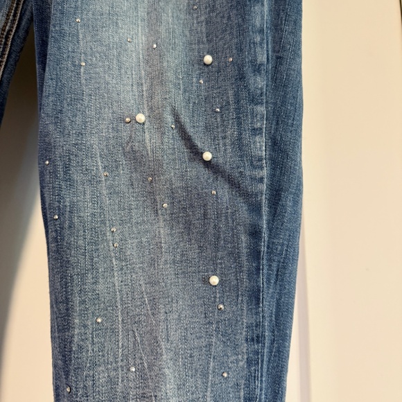 Rhinestone and Pearl Embellished Seven Jeans - Picture 11 of 15